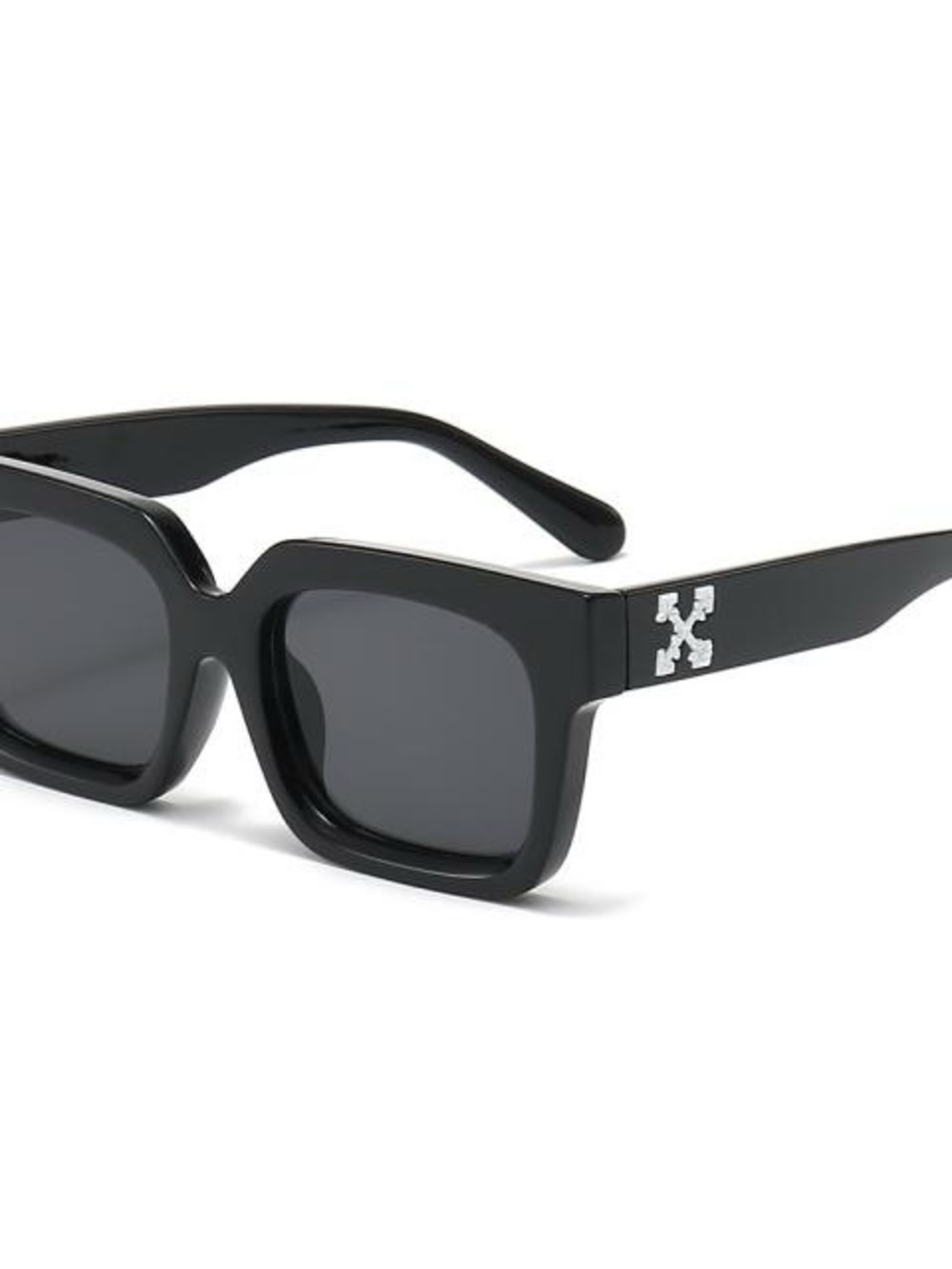 Off-White Black Rectangular Logo Sunglasses